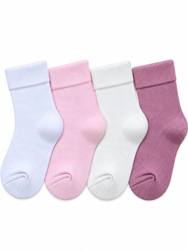 Sosete bumbac fete set 4 perechi pastel